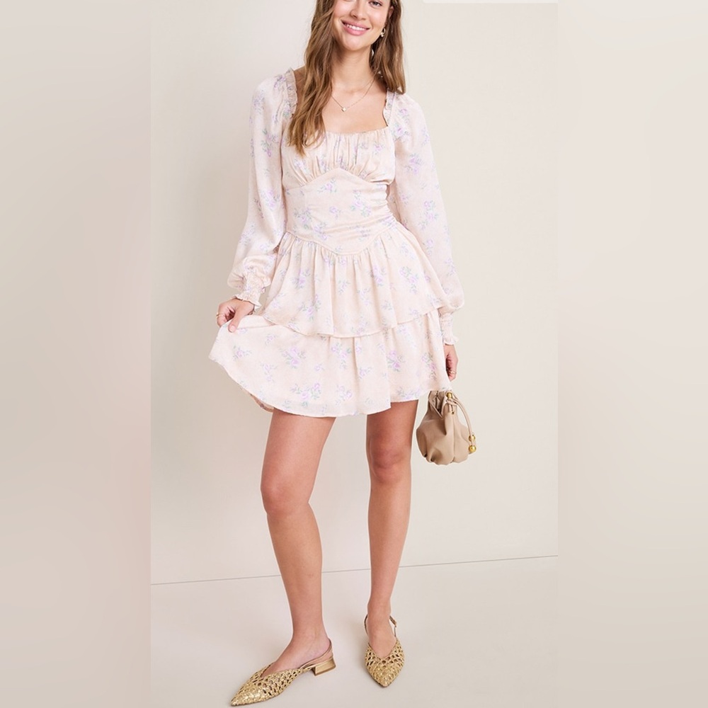 Francesca’s•Molly Tiered Floral Mini Dress•Size XS•NWT
